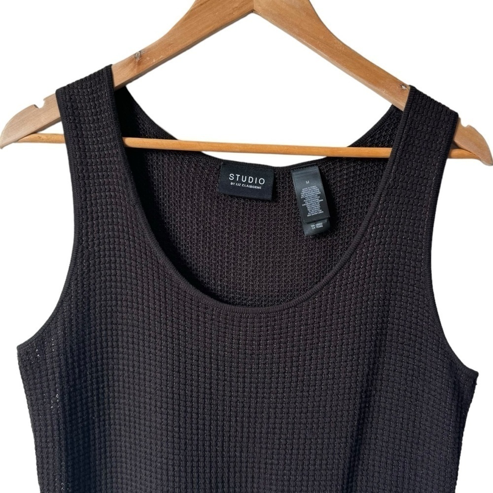 Studio By Liz Claiborne Silk Cashmere Blend Brown Knit Tank Top Women's Size Med - Picture 2 of 7